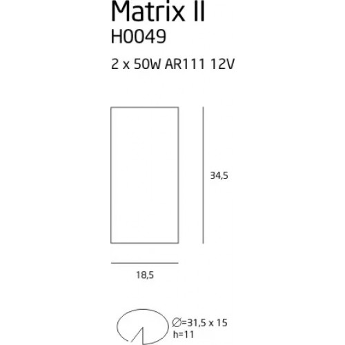Точковий світильник MAXlight MATRIX II H0049