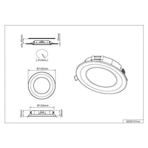 Точковий світильник Trio CORE 652610106