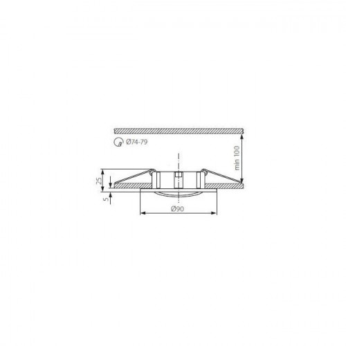 Точковий світильник Kanlux DELKO CT-DTO50-AB 19530