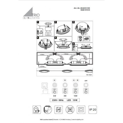 Точковий світильник Trio CORE 652610106