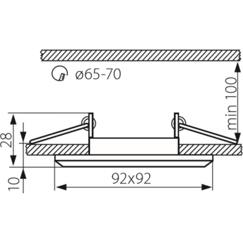 Точковий світильник Kanlux MORTA CT-DSL50-B 18510