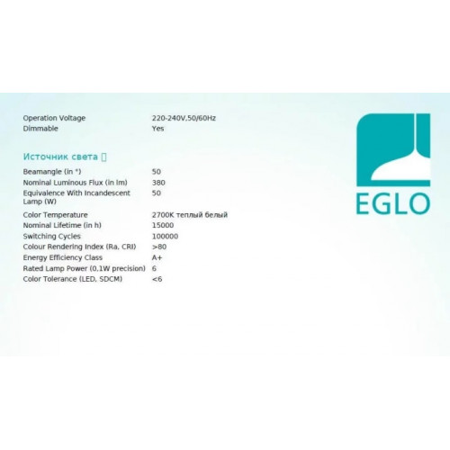 Точковий світильник Eglo SALICETO 98611
