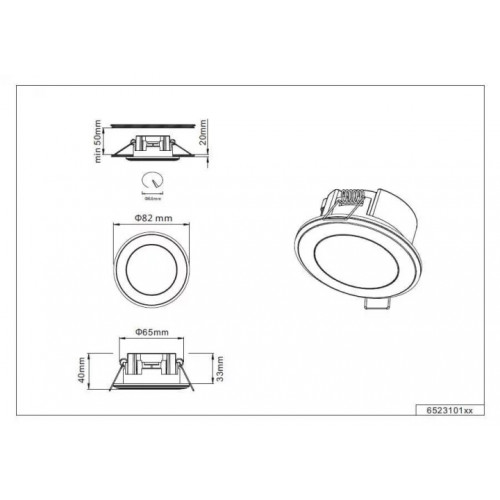 Точковий світильник Trio AURA 652310131