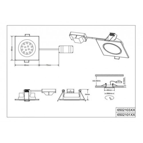 Точковий світильник Trio Rila 650210307
