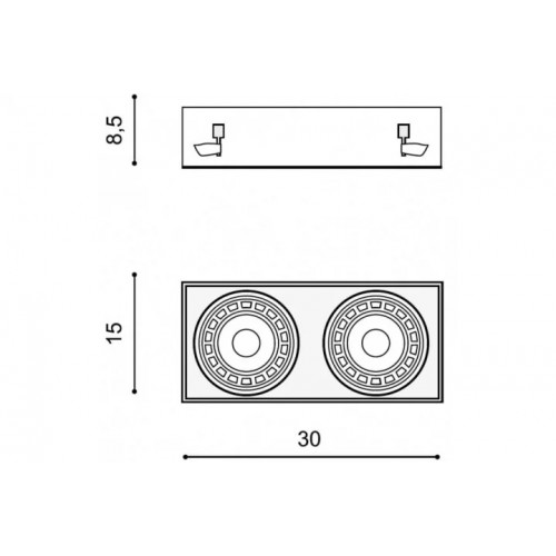 Точковий світильник AZzardo NOVA 2 GIPS AZ2935