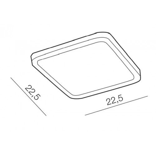 Точковий світильник Azzardo SLIM 22 SQUARE IP44 3000K AZ4170