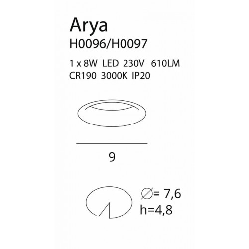 Точковий світильник MAXlight ARYA FIXED H0097