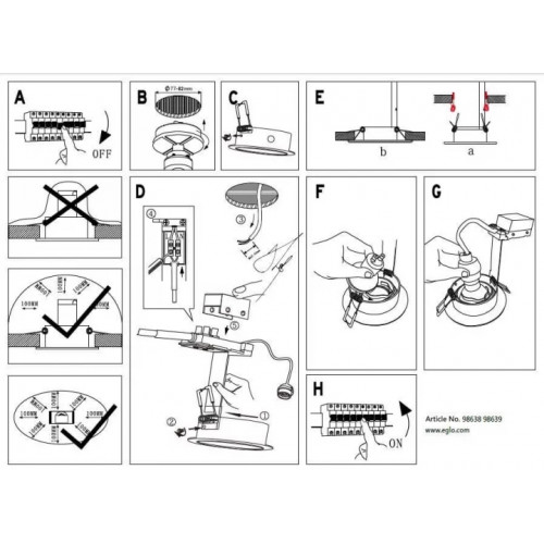 Точковий світильник Eglo AREITIO 98638