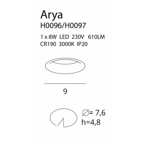 Точковий світильник MAXlight ARYA FIXED H0097