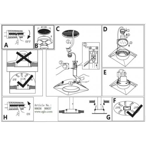 Точковий світильник Eglo AREITIO 98637