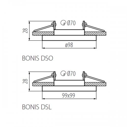 Точковий світильник Kanlux BONIS DSO-W 28700