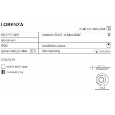 Точковий світильник AZzardo LORENZA AZ1475 (NC1777CH)