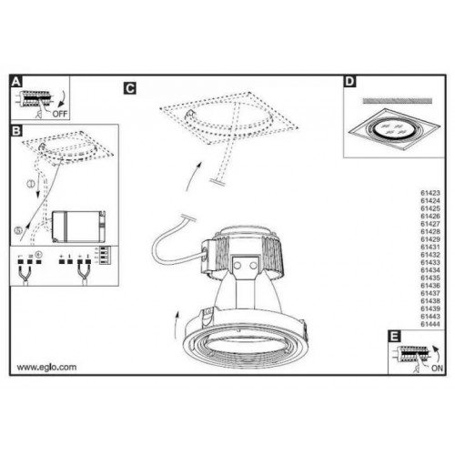 Точковий світильник Eglo FERRONEGO IN 111 61429
