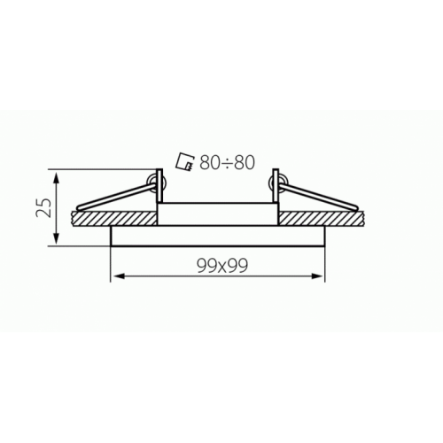 Точковий світильник Kanlux ALREN R DTL-B 26757