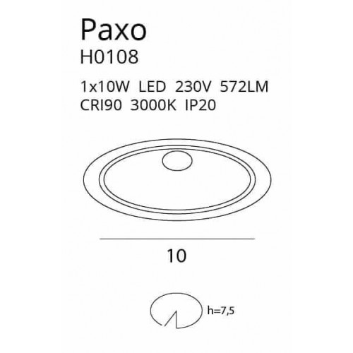 Точковий світильник MAXlight PAXO H0108