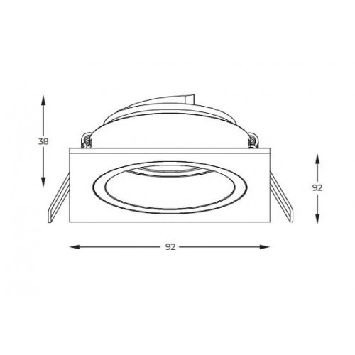 Точковий світильник Zuma Line CHUCK DL SQUARE 92706-N