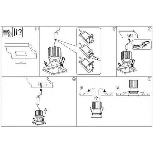 Точковий світильник Ideal Lux GAME SQUARE 192406