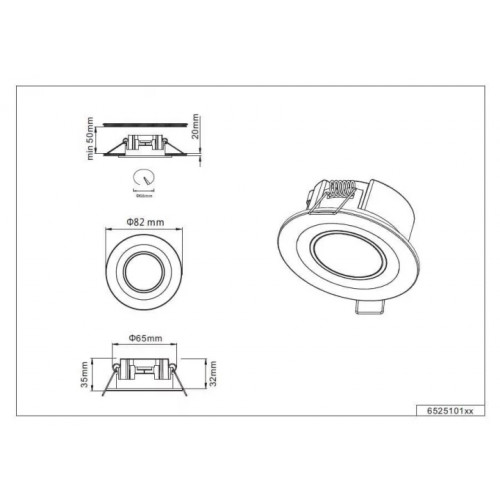 Точковий світильник Trio CORE 652510131
