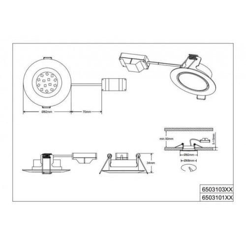 Точковий світильник Trio Rila 650310306