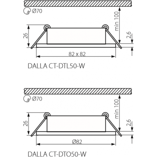 Точковий світильник Kanlux DALLA CT-DTO50-B 22432