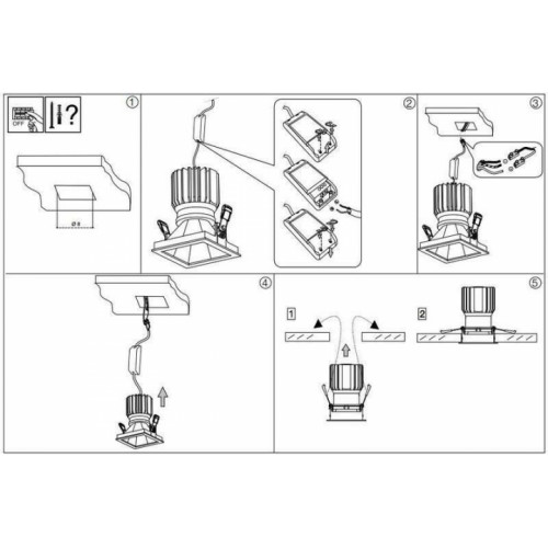 Точковий світильник Ideal Lux GAME SQUARE 192406