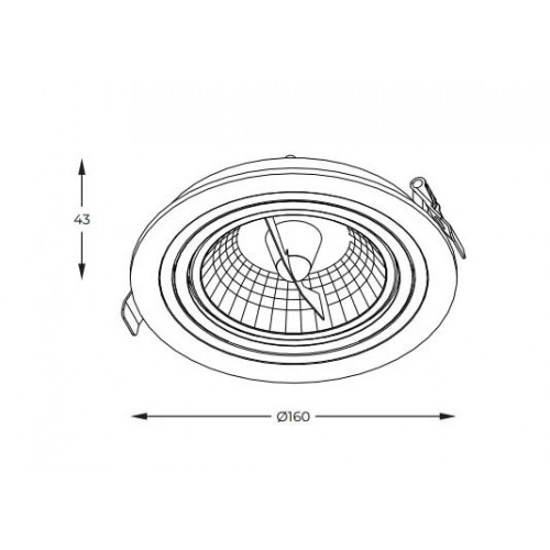 Точковий світильник Zuma Line CHUCK 111 SL ROUND ARGU10-054-N