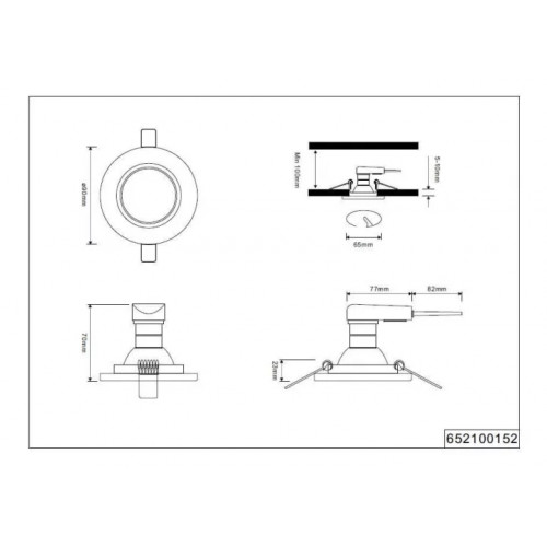 Точковий світильник Trio PIRIN 652100152