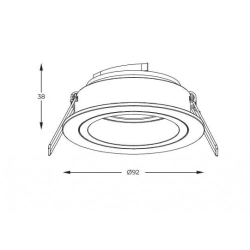 Точковий світильник Zuma Line CHUCK DL ROUND 92699-N