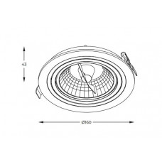 Точковий світильник Zuma Line CHUCK 111 SL ROUND ARGU10-054-N