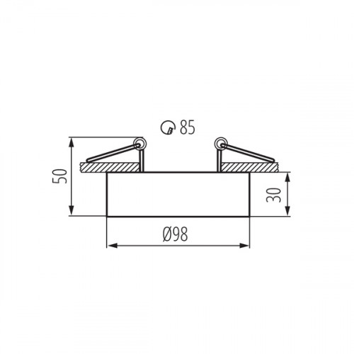 Точковий світильник Kanlux MINI BORD DLP-50-B 28783