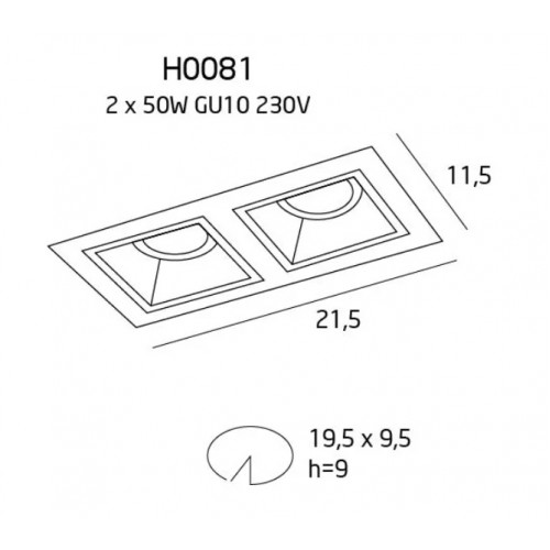 Точковий світильник MAXlight HIT II H0081