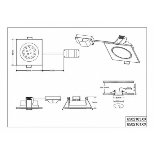 Точковий світильник Trio Rila 650210106