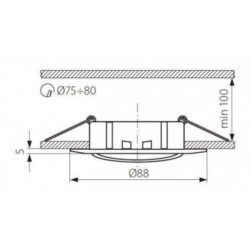 Точковий світильник Kanlux LUTO CTX-DT02B-AB 2594