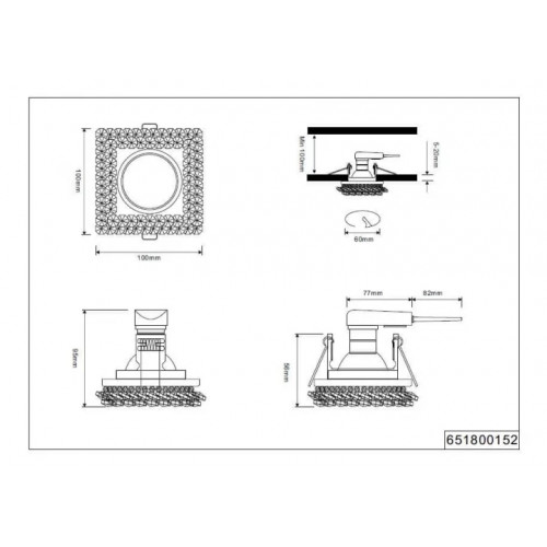 Точковий світильник Trio DOLOMITE 651800152