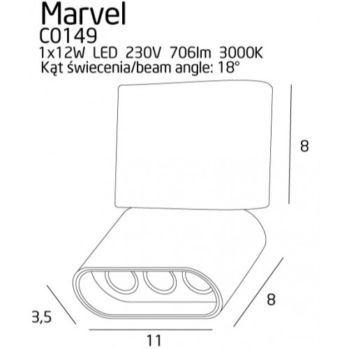 Точковий світильник Maxlight MARVEL C0149