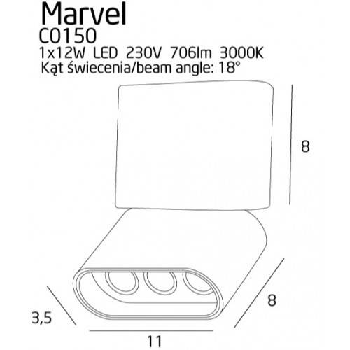 Точковий світильник Maxlight MARVEL C0150
