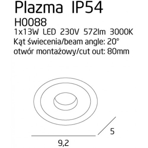 Точковий світильник Maxlight PLAZMA H0088
