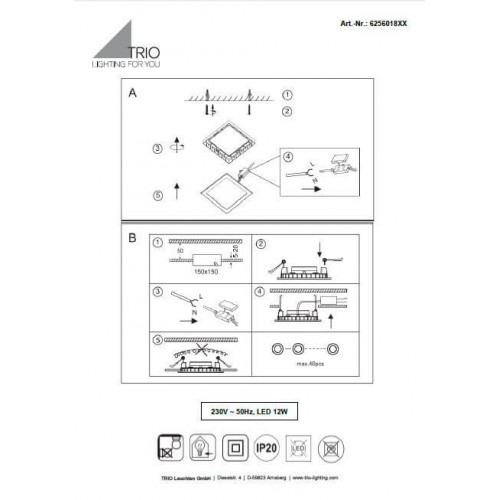 Точковий світильник TRIO RHEA 625601887