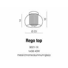 Точковий світильник AZzardo REGO 23 AZ1001 (LP/LC24365PXCH )