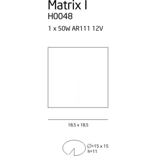 Точковий світильник Maxlight MATRIX I H0048