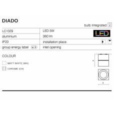 Точковий світильник AZzardo DIADO AZ1454 (LC1329WH)