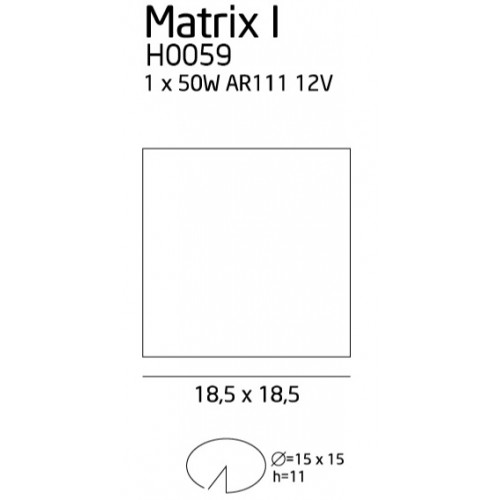Точковий світильник Maxlight MATRIX I H0059