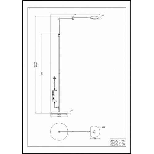 Торшер Trio CALCIO 422410107