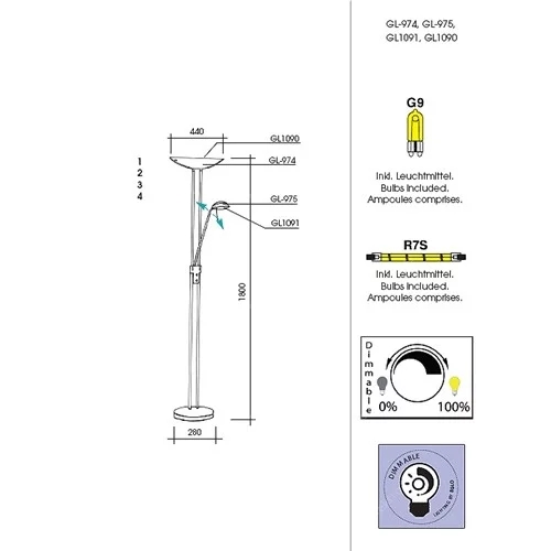 Торшер Eglo BAYA 85971