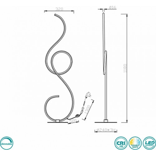 Торшер Trio JIVE 423410107