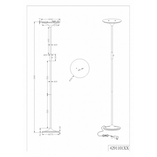 Торшер Trio ARANGO 429110104