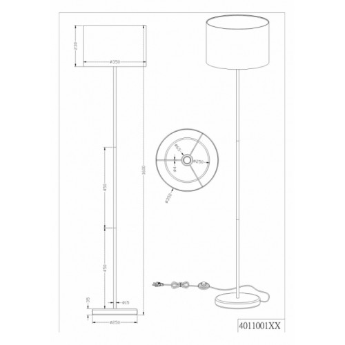 Торшер Trio HOTEL 401100102