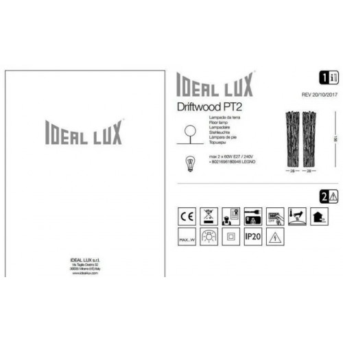 Торшер Ideal Lux DRIFTWOOD 180946