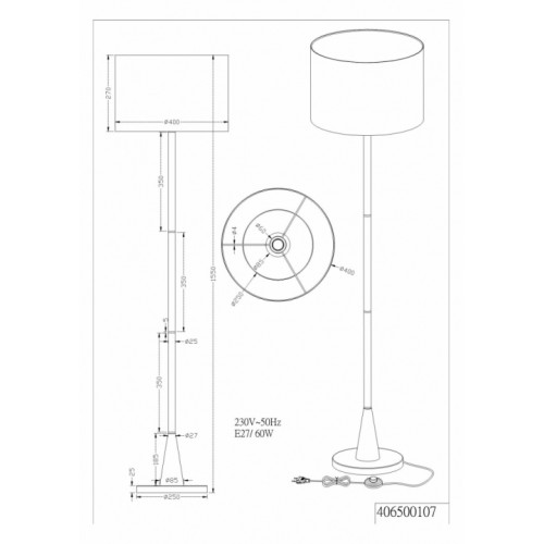 Торшер TRIO COSINUS 406500107