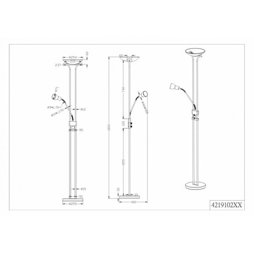 Торшер Trio SANTOII 421910228
